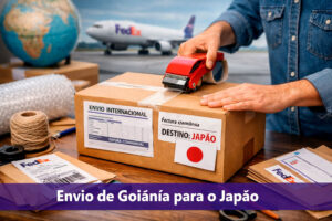 Envio de encomenda internacional de Goiânia para o Japão com embalagem segura